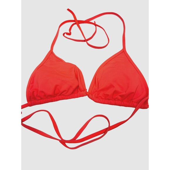 Eidon Orange Triangle Bikini Top XL Halter Swimwear Surf Minimalist Swim Bright - Picture 1 of 2